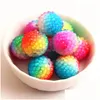 Crystal Beads Kwoi Vita 20mm 100 pcs dikke Colorf Rainbow RiSeStone Ball voor kinderjuwelen sieraden Drop levering los dhotz