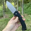 Ny Tunafire Nylon Fiber Black Handtag Folding Knife Aus 10A Blad Material Camping Outdoor Knife # 62RQ