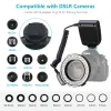 Bolsas LED RON LUZES RING PROBLEMA SPELLIGHT Photo Flash Light for Canon Nikon Samsung Fujifilm Olympus Pentax DLSR Câmeras