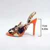 Dress Shoes Womens Cartoon Print Stylish Sandals Ribbon Shoelace High Heel Summer Dress Shoes Slingback Crisscross Straps Shoes