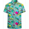القميص غير الرسمي للرجال شاطئ هاواي بيتش ثلاثي الأبعاد الطباعة الرقمية