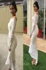 Sirène robes de cocktail à manches longues 2019 en dentelle de style Dubaï arabe club formel wear homecoming robes de fête de bal plus taille M1405408 personnalisée