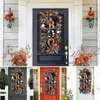 Decorative Flowers Halloween Wreath Rattan Material Door Hanging For Party Front Indoor Wall Haunted House Props Scary