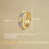 Pierścienie klastra w stylu włoskim mafinish 5A cyrkon 925 Srebrny srebrny 18 -karatowy złota