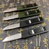 High Quality A6723 Small Size AUTO Tactical Knife D2 Stone Wash Blade CNC Aviation Aluminum Handle Outdoor Camping Hiking EDC Pocket Knives with Retail Box