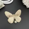 2024 modeontwerpster merk Pearl Butterfly broche haarspeld luxe sieraden accessorie trend 240401