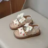 Sandali per bambine estate sandali di moda arco ciliegie ricamate per bambini sandali casual sandali aperte dita dei piedi piccoli scarpe per bambini 2448