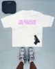 Herr t-shirts sommaren högstrt hip hop bokstäver tryck kort slve topp y2k goth harajuku mode skjorta mode par casual lös t-shirt t240408