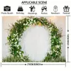 Decoração de festa 1pc 210cm 150cm Flor Wreath Arch Fundo de fundo Pografia de parede de banquete de tecido