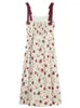 Sıradan Elbiseler Yaz Çiçek Elbise Brow Prom Pay Bow Bandage Orta Kalf Çöp A-line Akşam resmi spagetti kayış sokak kıyafeti tasarımı