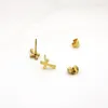 Stud Earrings 1Pair Tiny Cross Stainless Steel Earring Gold Color Blessed Ear Studs Jewelry For Women Kids Girls