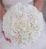 Maßgeschneiderte Perlen künstliche Braut Bouquet Handgefertigte Blumen Brautjungfern Künstliche Hochzeit Blumen Blumen Blume High Quality4501357