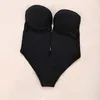 Kvinnors shapers naken sexig underkläder osynlig bh bantning kropp shaper plunge rem brassiere sömlös underkläder bodysuit