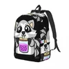 Sırt çantası sevimli racoon öğrenci karikatür süt çay hafif backpacks polyester güzel lise çantaları egzersiz özel sırt çantası