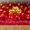 Party Decoration 1.1 1,8 m Valentins dag Happy Bakgrund Banner Red Love Po Supplies