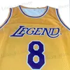 Koszulki męskie koszulki koszykówki BG Legenda 24 Mamba Jersey Digital Printing Wysokiej jakości sporty na świeżym powietrzu Five Champions Yellow 2023 Nowe T240408