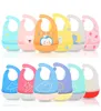 23 estilos Bolcão de silicone Babê baby -silicone Bibs Bibs de silicone desenho animado infantis de almoço à prova d'água Bib recém -nascida Burp3539632