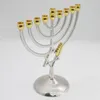 Ljusstakar Hanukkah Menorah Silverfärg Full storlek Non Tarnish - Jewish 9 Branch Chanukah Candlestick