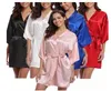 4xlwomen039s mariage en satin Kimono Bride Vaies de sommeil Robes de demoiselle d'honneur Pajamas Bathrobe de nuit Spa Robes Bridal Dressing G2846801