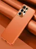 Luksusowa pomarańczowa skórzana obudowa dla Samsung Galaxy S23 Ultra Case Miękka silikonowa osłona dla Samsung Galaxy S23 Plus S 23 Ultra Case3253605