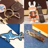 2024 Luxury Designer Keychain Light Luxury Rabbit Pendant Popular Key Pendant Couple Keychain Doll Gift for Men and Women