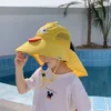 Chapéu de verão ao ar livre para crianças chapéu de sol capa de ouvido de pescoço de proteção solar taps de praia menino menina tampa de aba para crianças 240408