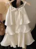 Dzieci kwiat dziewczyny bez rękawów sukienka księżniczka vintage dzieci dziewczyny hiszpański styl warstwowy urodziny sukienki weselne 240403