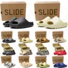 Met doosontwerperglaasjes Sandalen Slipperschuifregelaars voor mannen Vrouwen Onyx Sandaalschuif pantoufle Favoriete mules heren Mens dames slippers trainers slippers zand