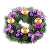 Fleurs décoratives 30cm 3Colors Christmas Artificiel Pinecone Berry Candle Tass Wreath Candlestick Holder Festival Festival de Thanksgiving Table Decor