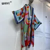 Zomer Boheems Kimono Beach Cover Up Swim Suit Elegante Afrikaanse vrouwen Boho Cardigan Sexy Holiday Long Sleeve jurk