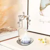 Candle Holders Creative Triangle Tray Rotating Candlestick European Style Romantic Walking Lantern Dinner Room Setting
