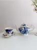 Xícaras pires de chá de luxo conjunto de chá decorativo bebida de cozinha clássica europeia de cerâmica de cerâmica copo filizanki do kawy doméstico