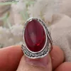 Cluster anneaux vintage exagération personnalisée Garnet Thai Silver Womens Ring Finger Hot Selling Womens Gifts sans FADING240408