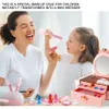 49 PCS DRESSER Kids Makeup Kit For Girls toalettbord Prinsessan Verklig tvättbar låtsas spela kosmetiska set leksaker med spegel non 240407