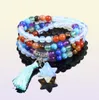 CSJA Reiki Multilayer 7 Chakra 108 Mala Bead brazalete para hombres Mujeres Opal Star Pendse Rainbow Meditation Healing Tassel Bangle Je8330700