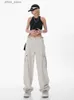 Dames jeans vintage vrachtbroek baggy oversized jeans dames 2023 mode hiphop style wide been high taille rechte y2k broek y240408