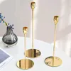 Bandlers 3 stuks Metalen Kandelaars Nordic Kandelaar Gouden Bruiloft Kaars Stand Bar Party Woonkamer Tafel Home Decoratie