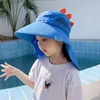 Enfants Sun Hat Summer Kids Outdoor Necy Ear Cover Anti UV Protection Caps de plage Enfants Boy Girl Travel Rabouche Cap pour enfants 240408