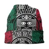 Basker mexikanska flaggan mayan aztec kalender tvättade tunn motorhuv cykling casual mössor skydd män kvinnor hattar