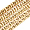 Miami Cuban Link Designer Bransoletka Mężczyźni o szerokości 14 mm 14 mm złoty łańcuch mikro inkrustowany Diament moissanite w burzy biżuterii Hip Hip Jewelry Kobiet Personalize Prezent