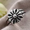 Clusterringen Originele sieraden Elegante zonnebloemen Thaise zilveren dames Open Ring Dames Verjaardagsgeschenk goedkoop Hot verkopen No Fading240408