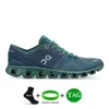 Chaussures 0n Cloud X Mens Designer Sneakers Alloy Gris Gris Blanc Black Storm Blue Aloe Ashe