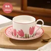 Чашки блюдцы Nordic Ins Coffee и Creative Ceramic Underglaze Color Dirs Printed кружки винтажный послеобеденный чай