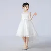 Sukienki dla dziewczynek sukienka dla dziewcząt Princess 2024 Summer Middle and Big Children's Piano Performing Trailing Western Style Flower Chil