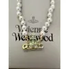 Designer Viviane Westwood Jewelry Empress Dowager Xis Ny Pin Drops Oil Saturn Kitty Pearl Necklace Collar Chain Light Luxury Sweet Cool Style High Grade Female