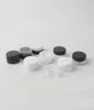 1ML 1G 1 Gram Cosmetic Sample Empty Jar Plastic Round Pot Black Screw Cap Lid Small Tiny 1g Bottle for Make Up Eye Shadow Nails Po9653351