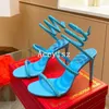 Sandals 2024 Summer Women's Colored Crystal Decorative Solid Color Wrapping Fashion Sexy Banquet Bride Low Heels