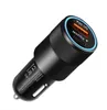 Small Steel Gun 38W Dual USB C Car Charger med 20W PD -port QC 30 för iPhone 12 Huawei Xiaomi Sumsung Phone8933479