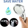 ABS 3 Modes Adjustable Bath Showerhead High Pressure Rain Water Saving Luxury Home el Sprayer Bathroom Shower Head 240325