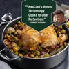 Pans Hexclad ibrido non stick saut padella e frigorifero per pollo da 7 litri di lavastoviglie e forno sicuri compatibili con tutto cooktopsl2403